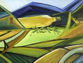Doris Scaggion - Umbria cuore verde dell'Italia - Olio su tela - 80 x 40 rid