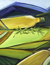 Doris Scaggion - Umbria cuore verde dell'Italia - Olio su tela - 80 x 40 rid
