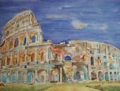 Tramonto al Colosseo